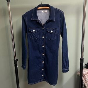Zara Dark Blue Denim Mini Dress